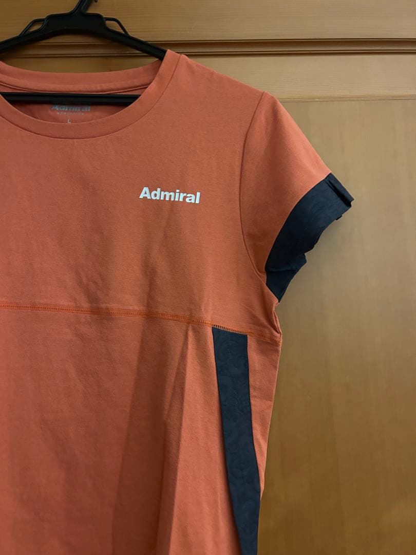 アドミラル　テニスウェア　オレンジ色トップス　Lサイズ