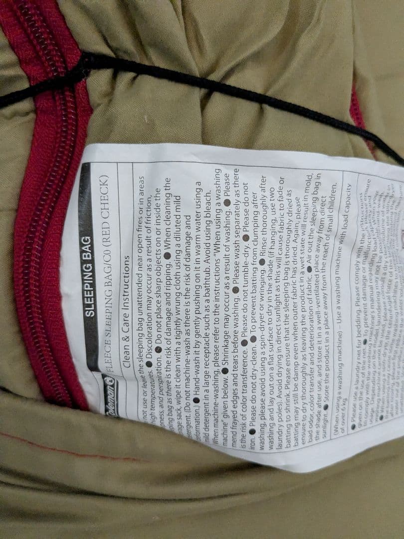 コールマン シュラフ FLEECE SLEEPING BAG/C5 C0 セット