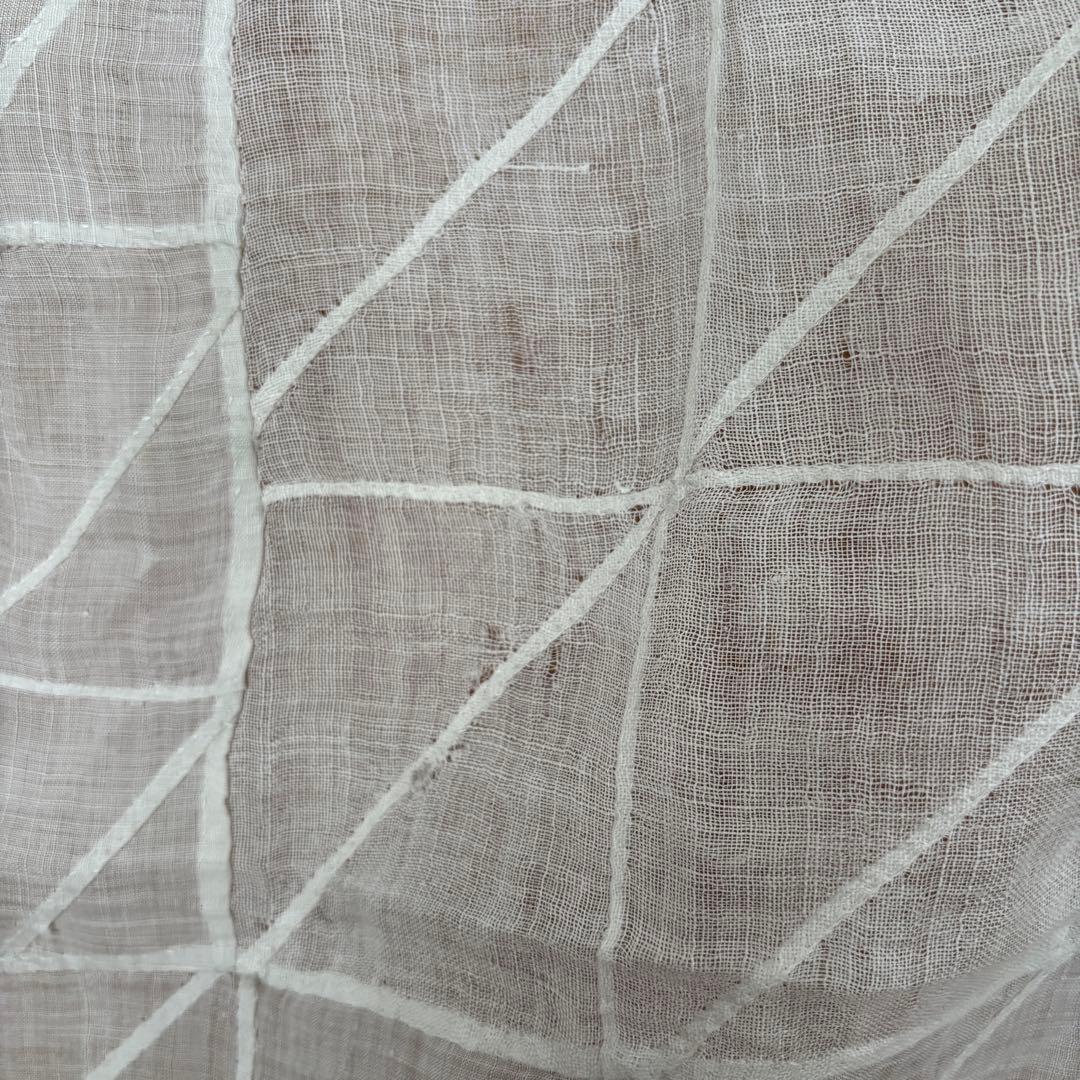 【約69cm】ポジャギ　韓国　アンティーク　骨董　モシ　麻　風呂敷　チョガッポ