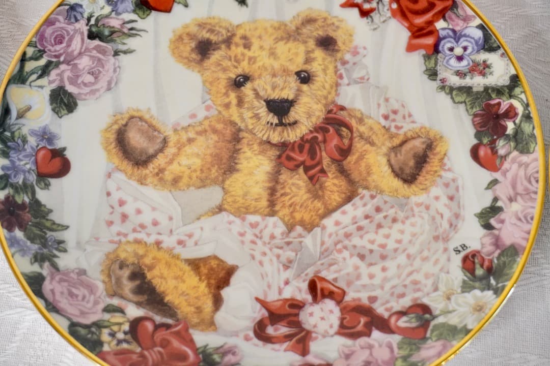 Franklin Mint テディベア 絵皿 8枚セット コレクションプレート
