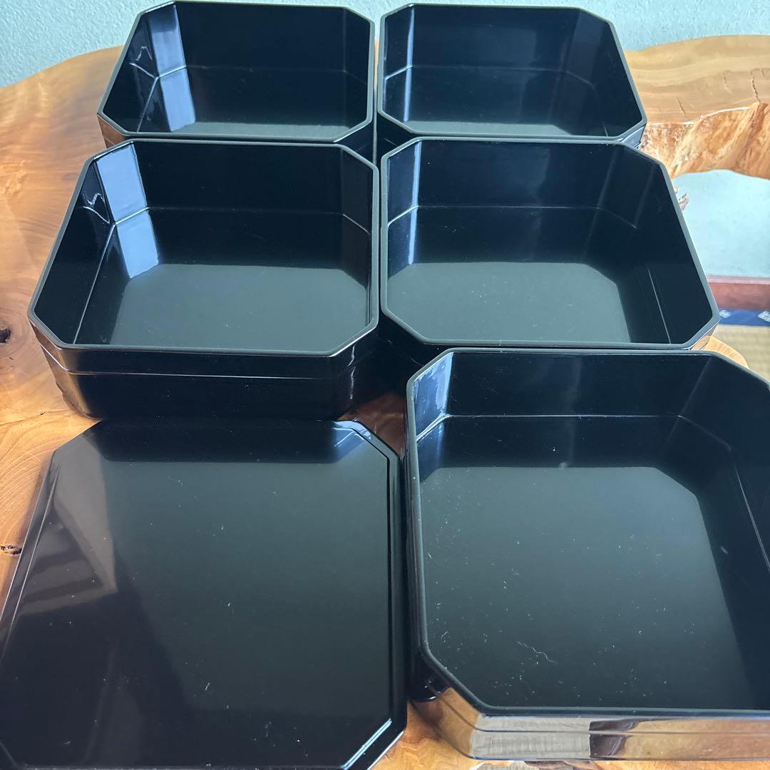 茶平一斎作 輪島塗 お重 五段 塗師 共箱