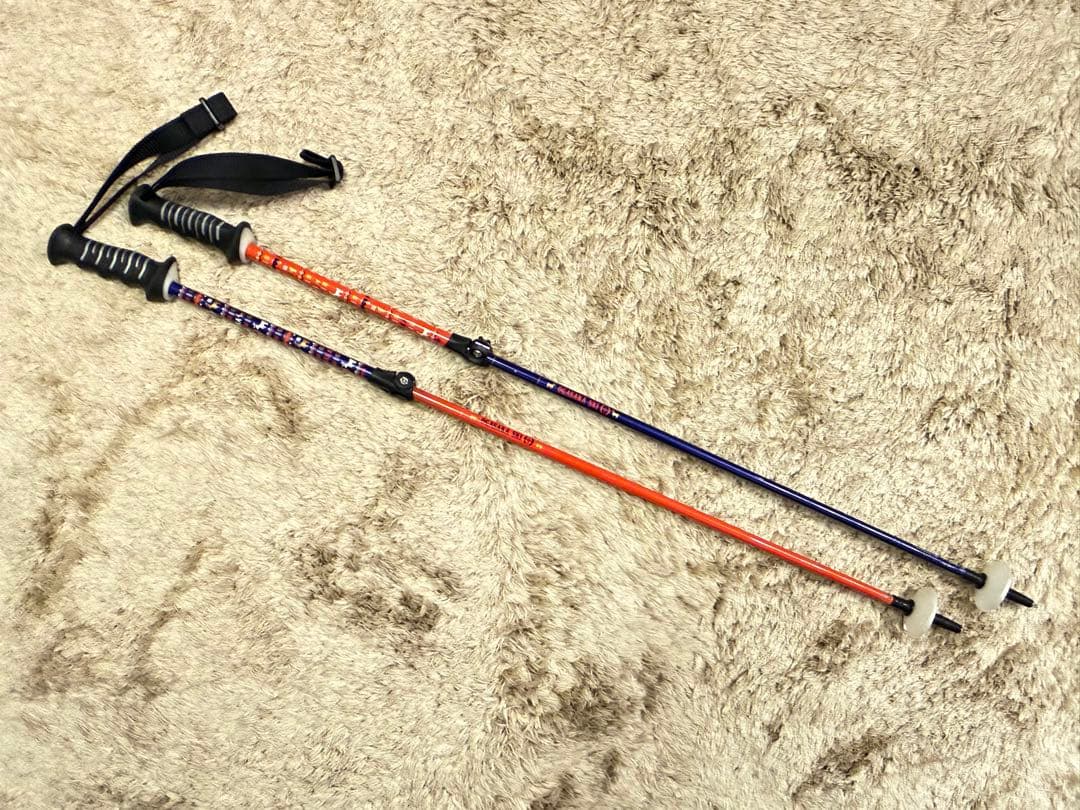 オガサカチーム限定　スキーストック　伸縮　95-120センチ　サイズ調整式