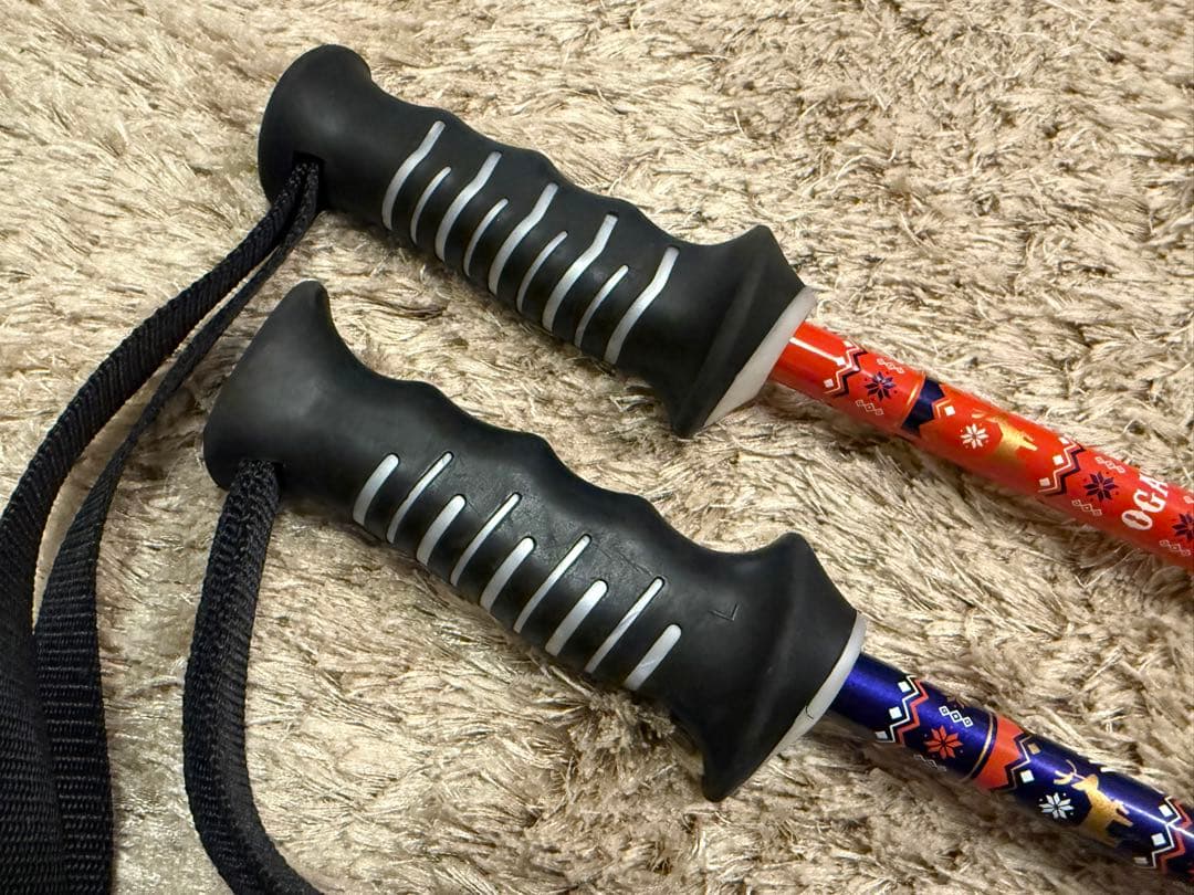 オガサカチーム限定　スキーストック　伸縮　95-120センチ　サイズ調整式