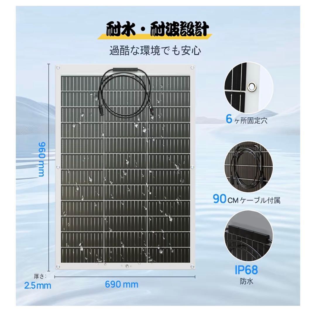 ECO-WORTHY 130W フレキシブルソーラーパネル