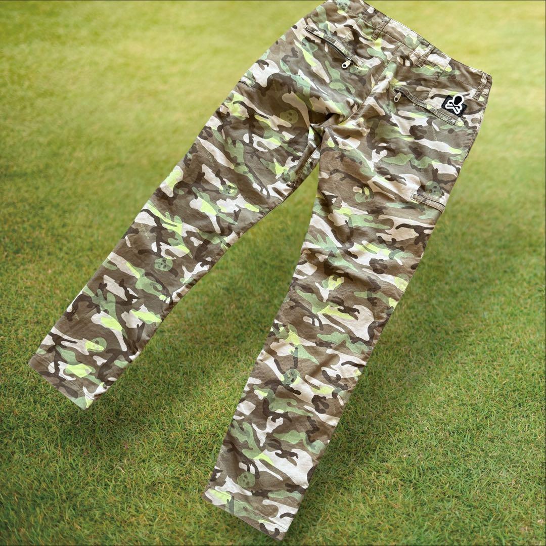 マークアンドロナ　パンツ　カモフラ　迷彩　M〜L相当　コーデュロイ　アーミー