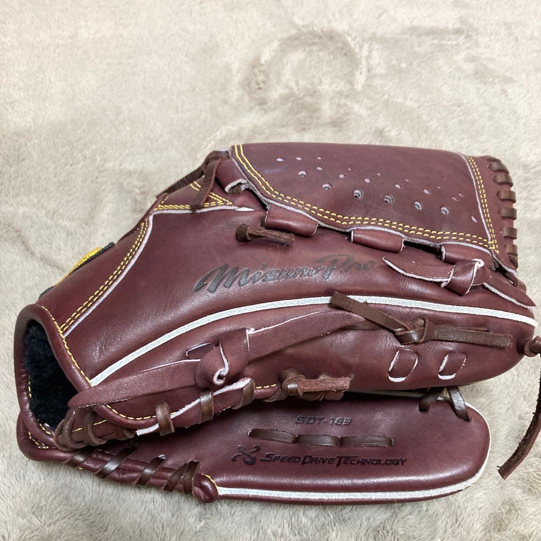 ミズノプロ硬式用投手用グローブ サイズ11 プラムブラウン右投げ用