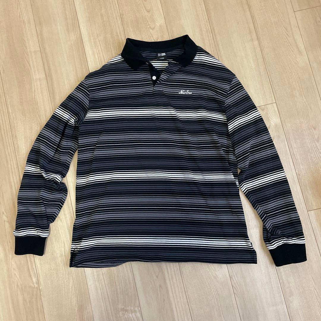 New Era ストライプポロシャツ X LARGE