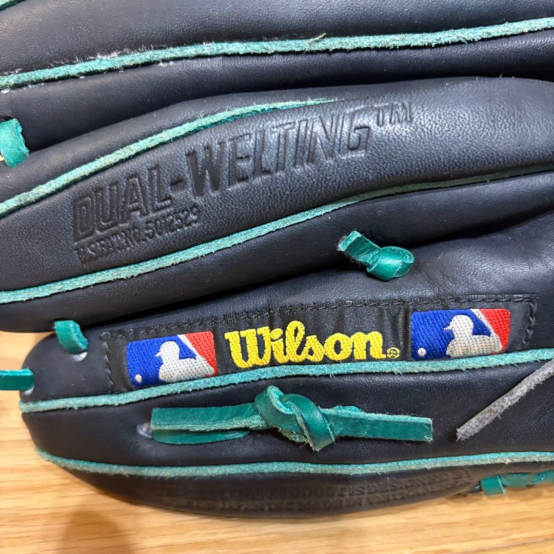 美品　Wilson ウィルソン A2000 軟式グローブ 黒 SG-445