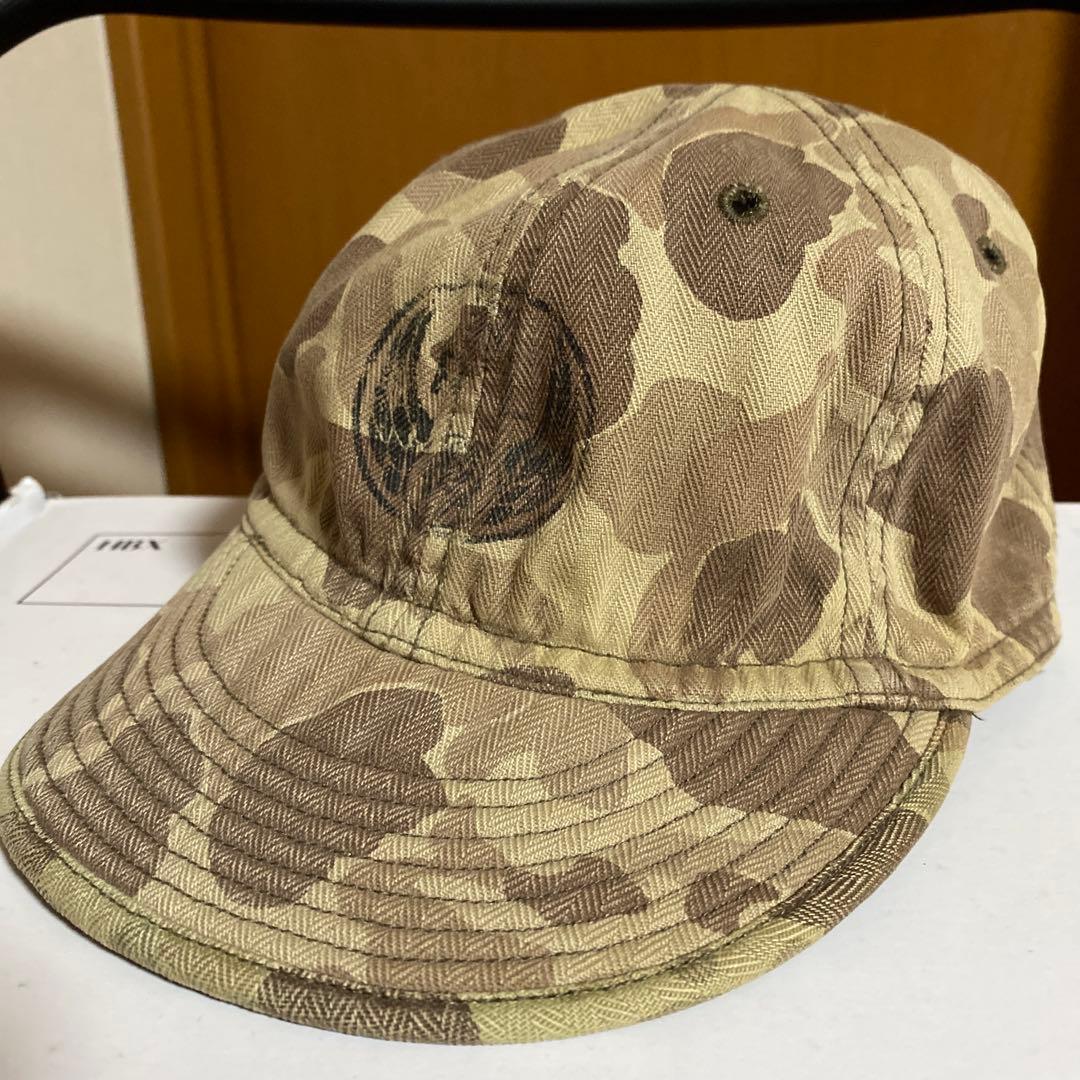 RRL ダブルアールエル カモフラージュキャップ ロゴプリント入り 美中古正規品