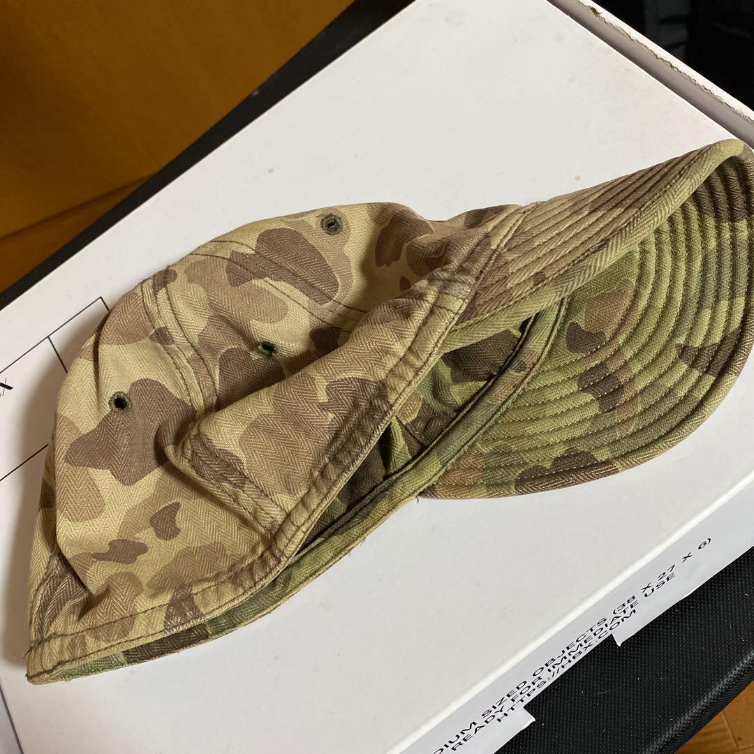 RRL ダブルアールエル カモフラージュキャップ ロゴプリント入り 美中古正規品