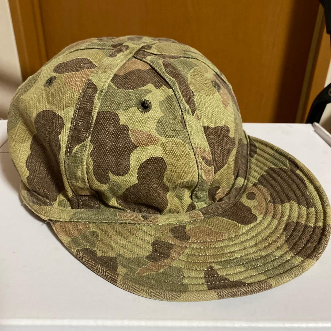 RRL ダブルアールエル カモフラージュキャップ ロゴプリント入り 美中古正規品