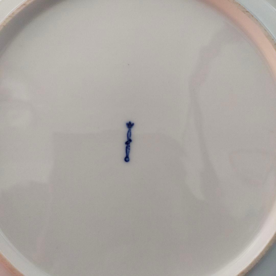 KPM　ベルリン　チューリップ　手描き?　金彩　アンティーク　プレート　皿