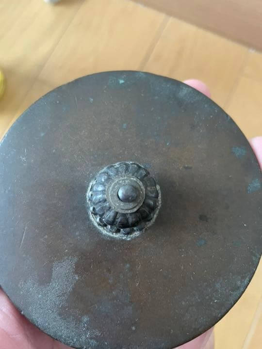 鉄瓶　蓋　取っ手　金寿堂　象嵌　銀 雨宮