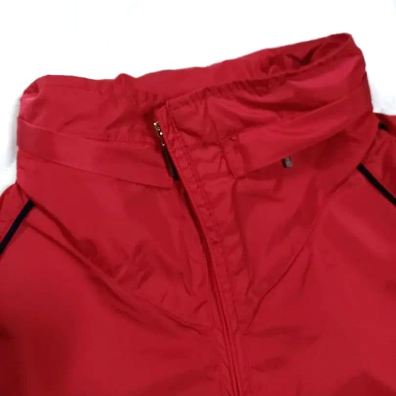 美品■パーリーゲイツ フード付 撥水 裏メッシュ ジャケット レッド メンズ 3