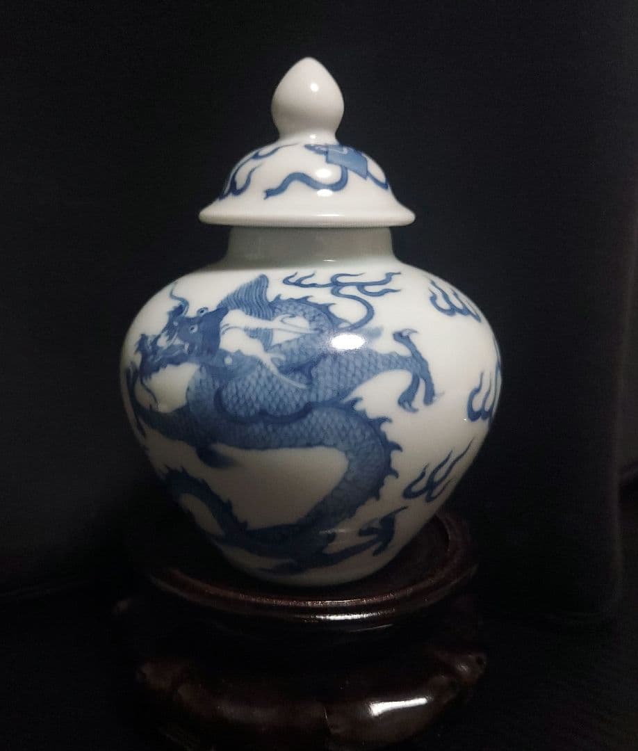 大清康熙年製　蓋壺　清朝期