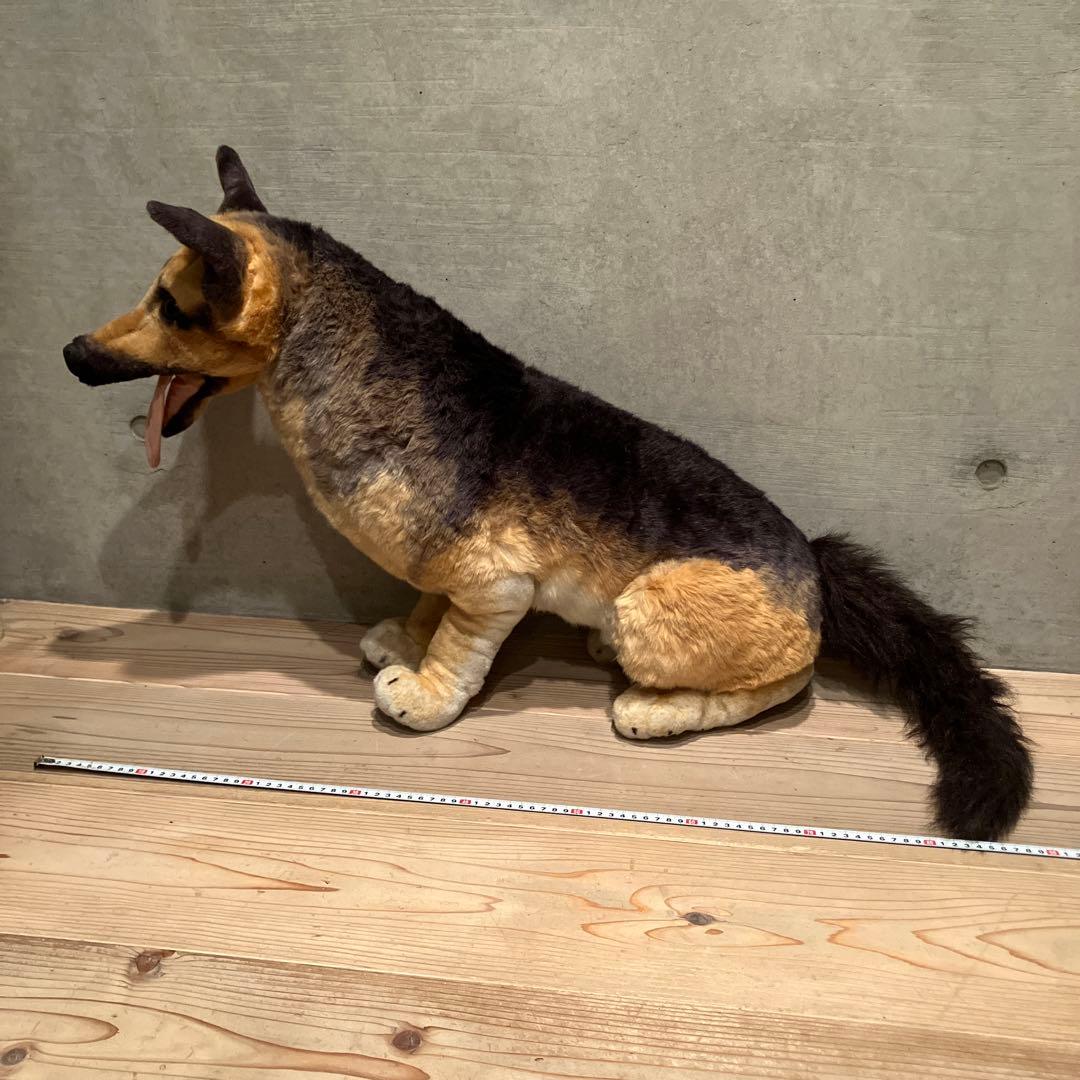 等身大 ジャーマンシェパード ぬいぐるみ リアル 昭和 アンティーク 飾り