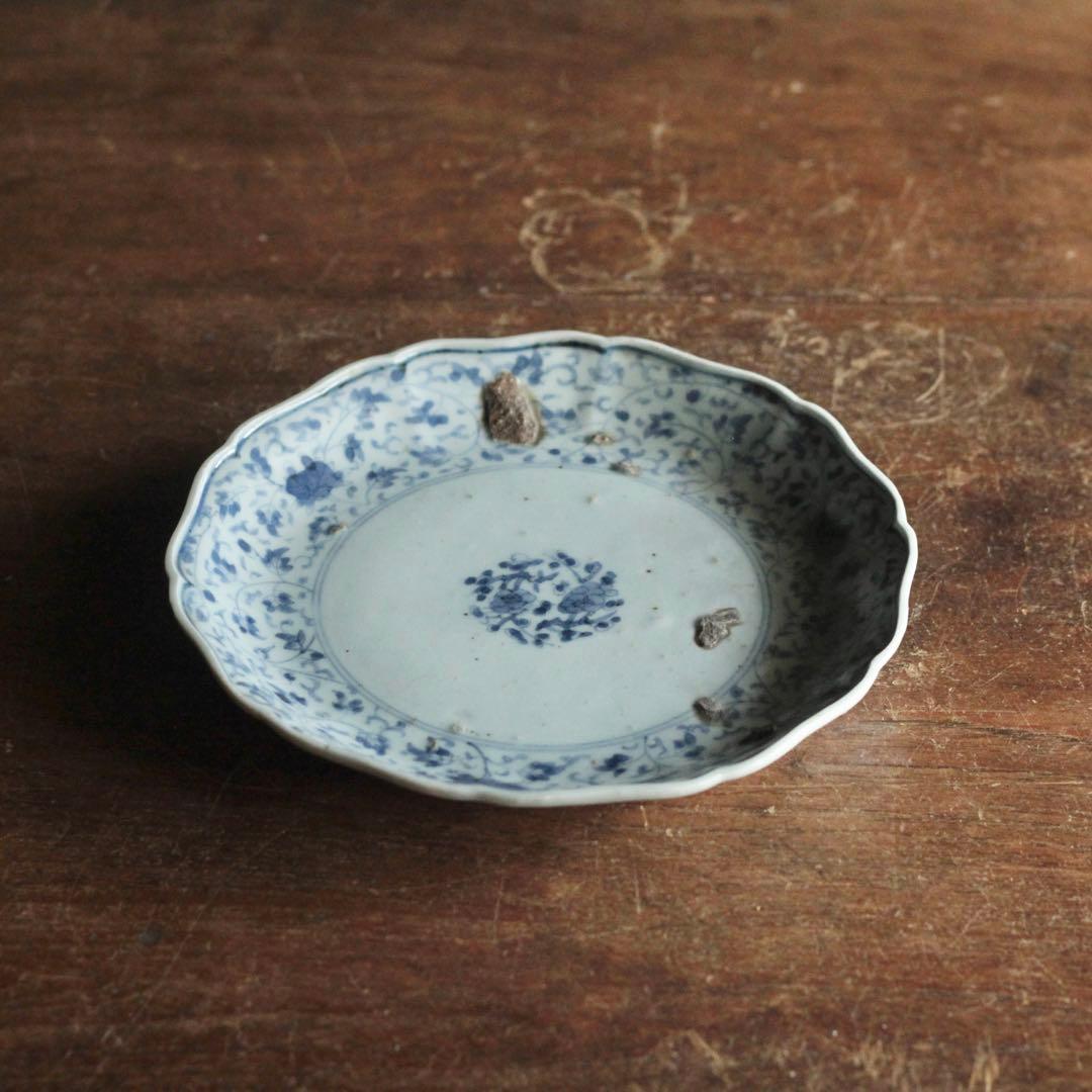 古伊万里 元禄伊万里 藍柿右衛門 中皿 No.6 古美術 古道具 アンティーク