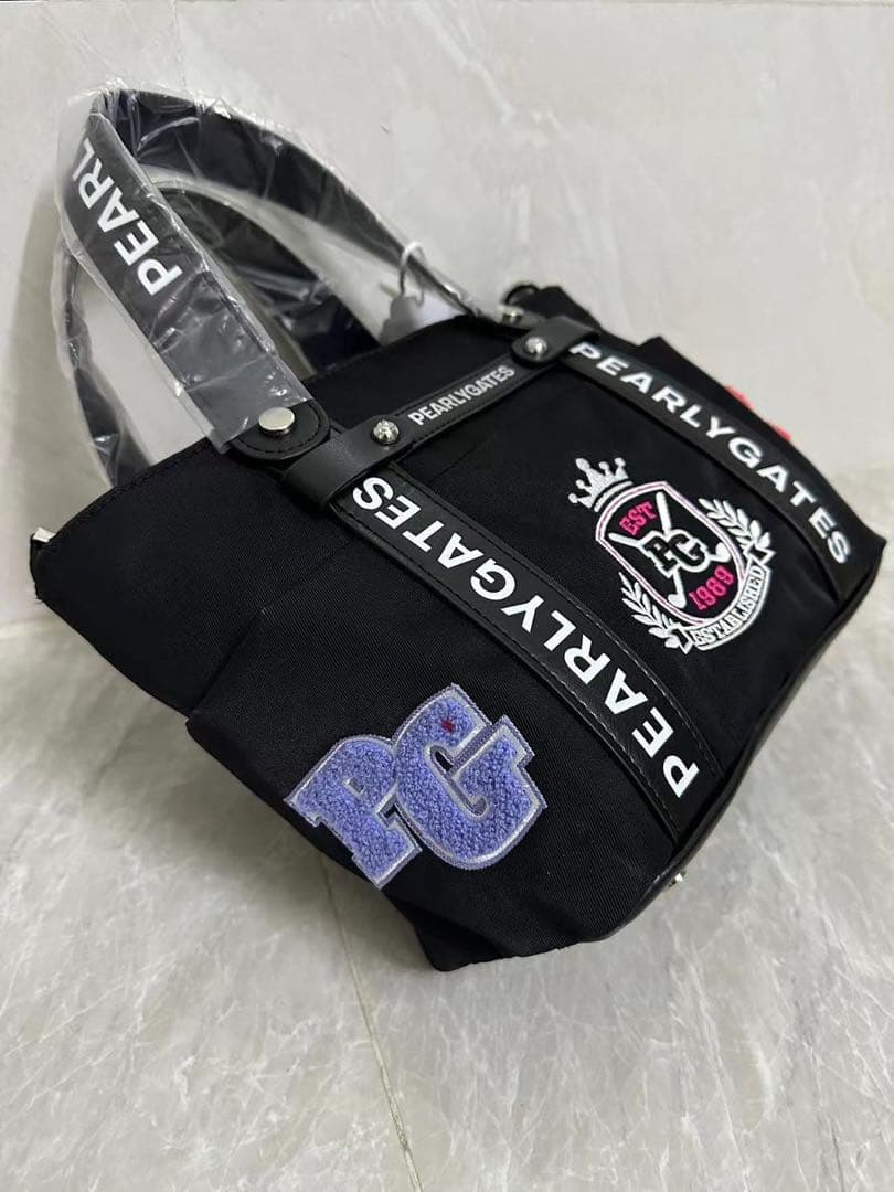 PEARLY GATES ブラックトートバッグ