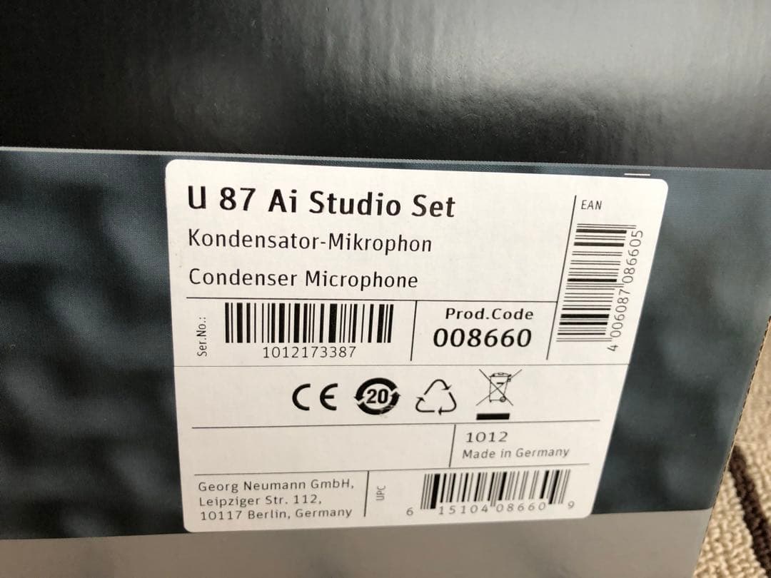 配信機器・PA機器・レコーディング機器 Neumann U87Ai