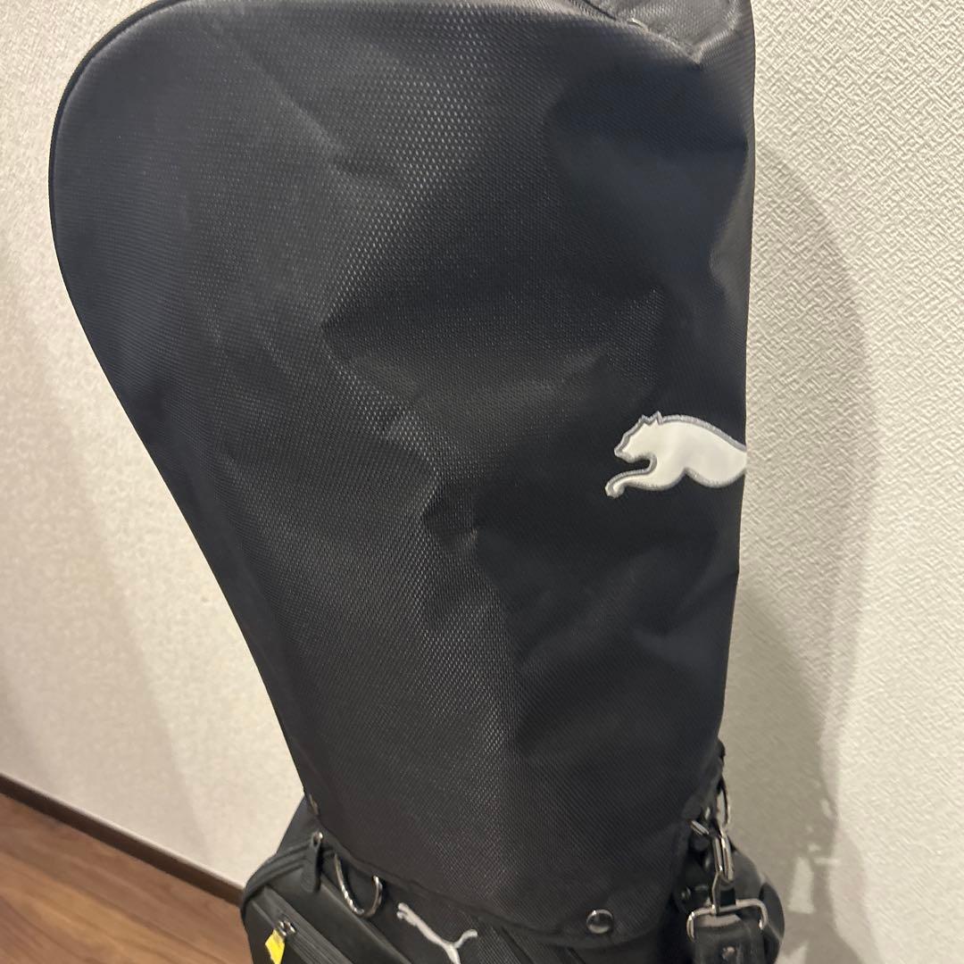 美品Puma プーマキャディバッグ　ブラック　ホワイトライン