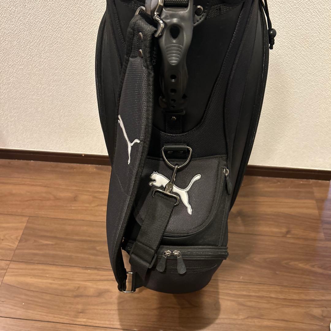 美品Puma プーマキャディバッグ　ブラック　ホワイトライン