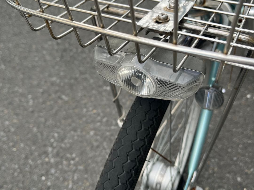 お*と様 中古ブリヂストン軽量アルミオート自転車24インチ★チェーンケース新品※