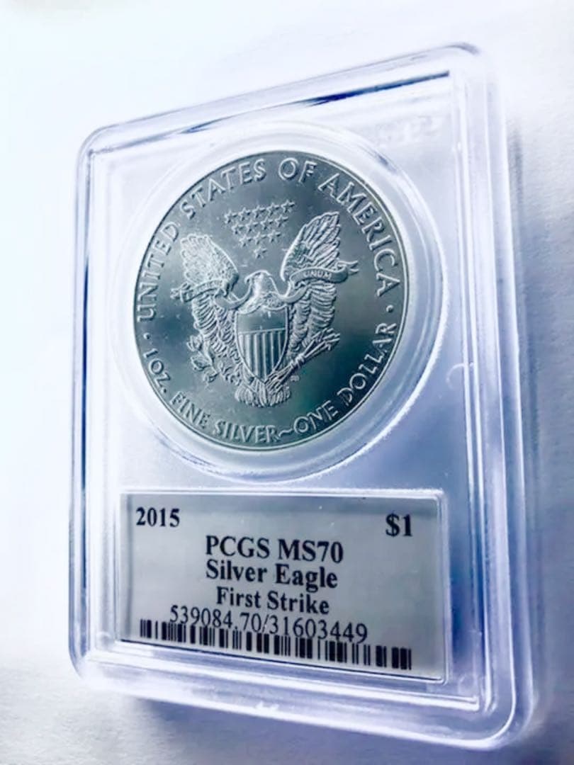 【PCGS最高鑑定】2015年イーグル銀貨　サイン入り