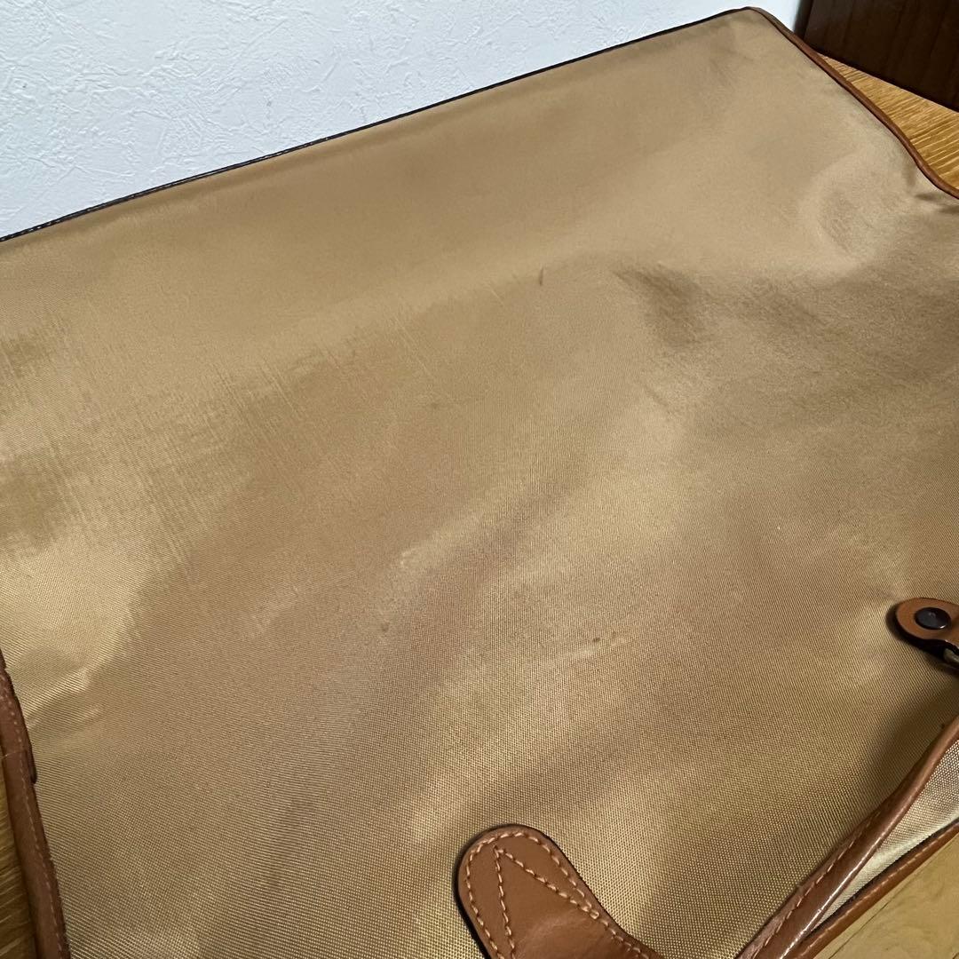 LANCEL ランセル ガーメントバッグ ナイロン レザー ベージュ