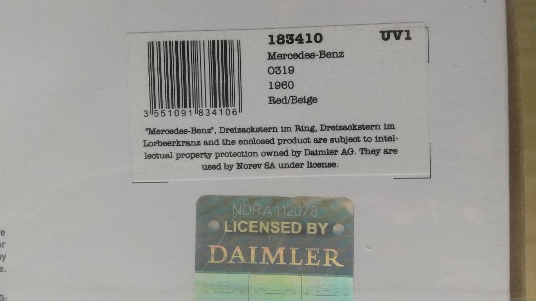 NOREV 1/18 メルセデスベンツ0319 バス