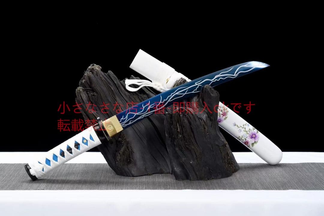 12寸短刀【夢の青】 古兵器 武具 刀装具 日本刀 模造刀 居合刀
