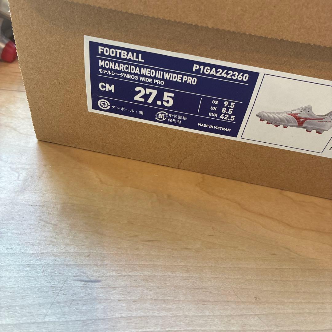 【新品】モナルシーダネオ3 ワイドプロ　27.5センチ　　P1GA242360