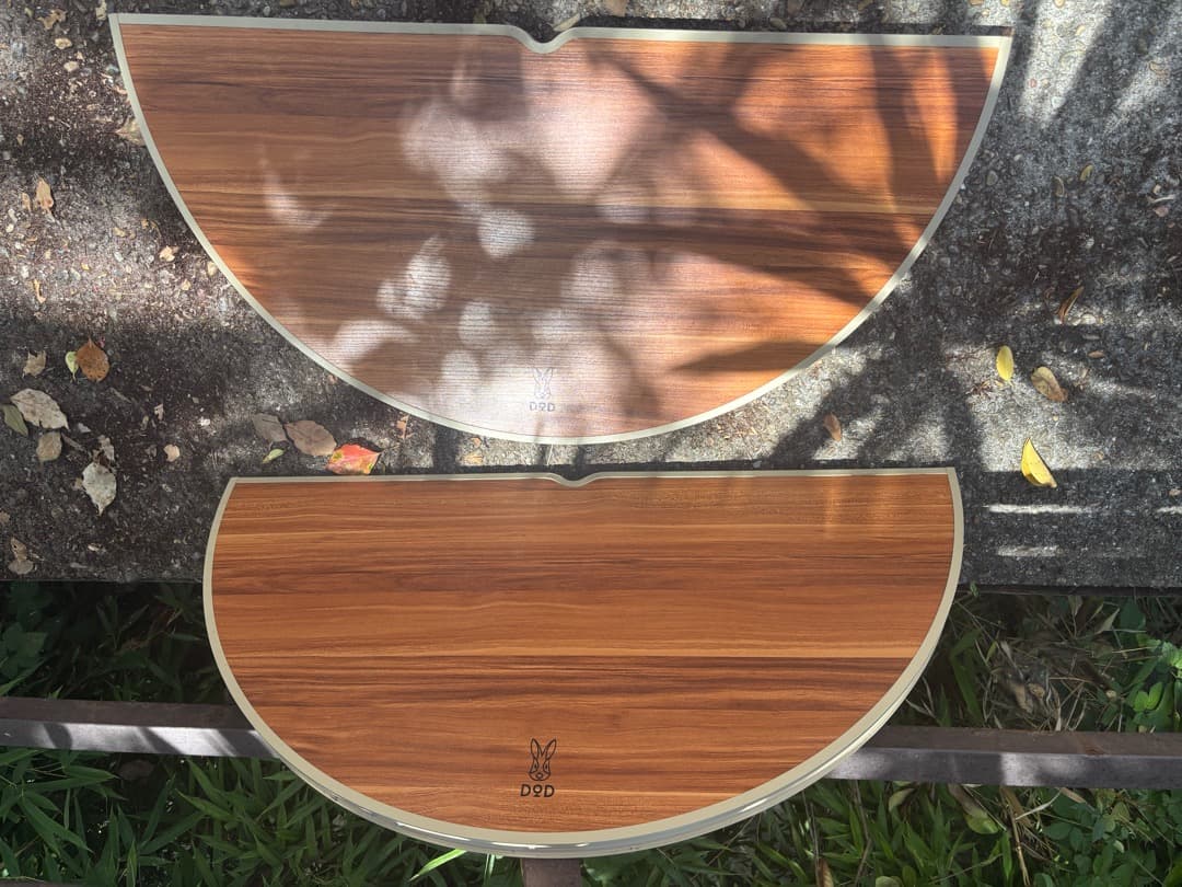 DOD ワンポールテントテーブル ウッド調 折りたたみ式 TB6-487