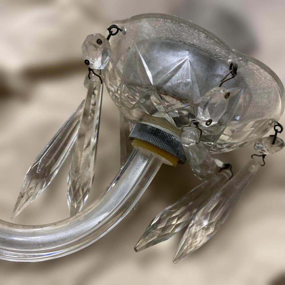 70s 和ヴィンテージ　昭和レトロ　ミッドセンチュリー　ガラス照明　壁付けライト