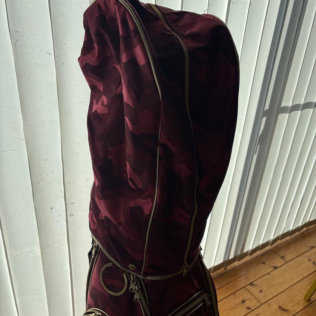 MARK & LONA マルーンカモフラージュキャディバッグ