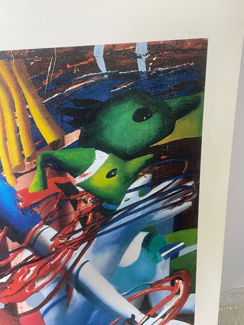 『躍るマスク』 オルガ グレチナ　シルクスクリーン 63×71cm