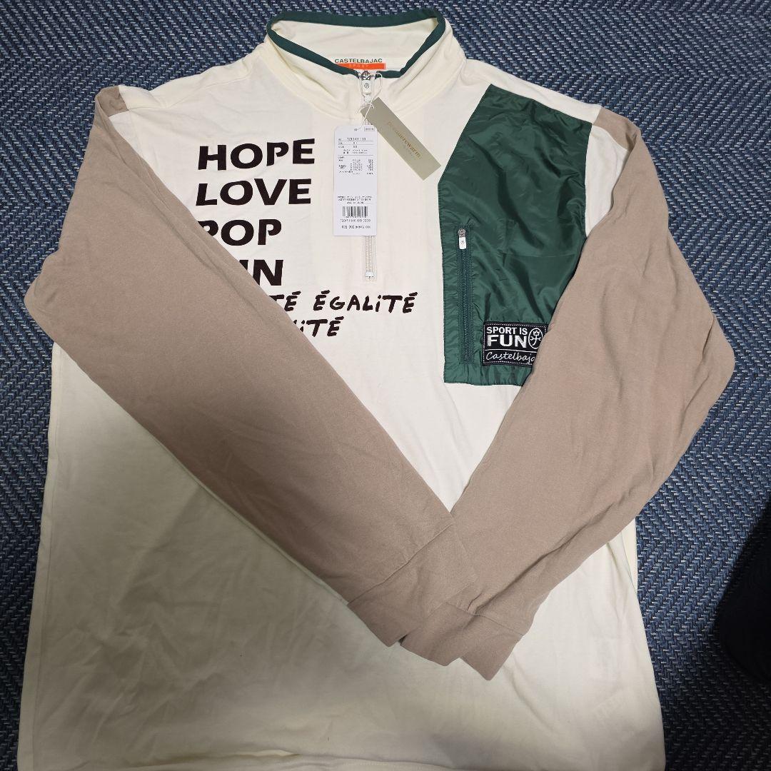 メンズ 長袖セーター Lサイズ ホワイト/グリーン/ベージュ