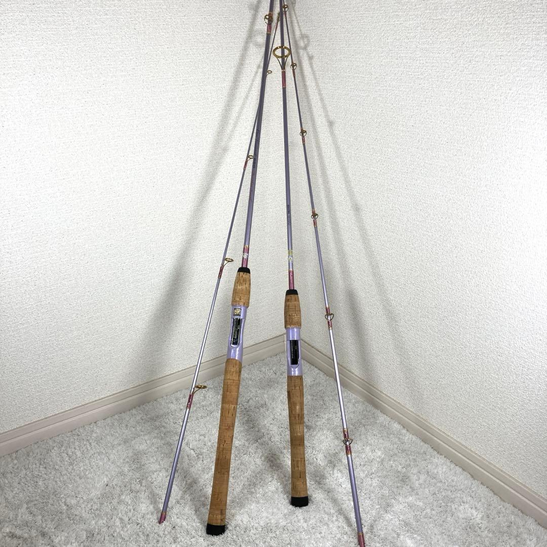ケンクラフト　ロッド2本　ベイト　スピニング　ルアー竿　バス釣り　紫　パープル