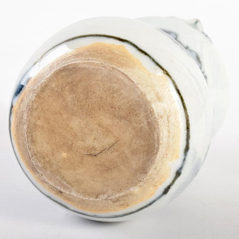 茶道具　唐津焼　絵唐津　山水人物文　甘手　茶入　時代箱付　M　R4981