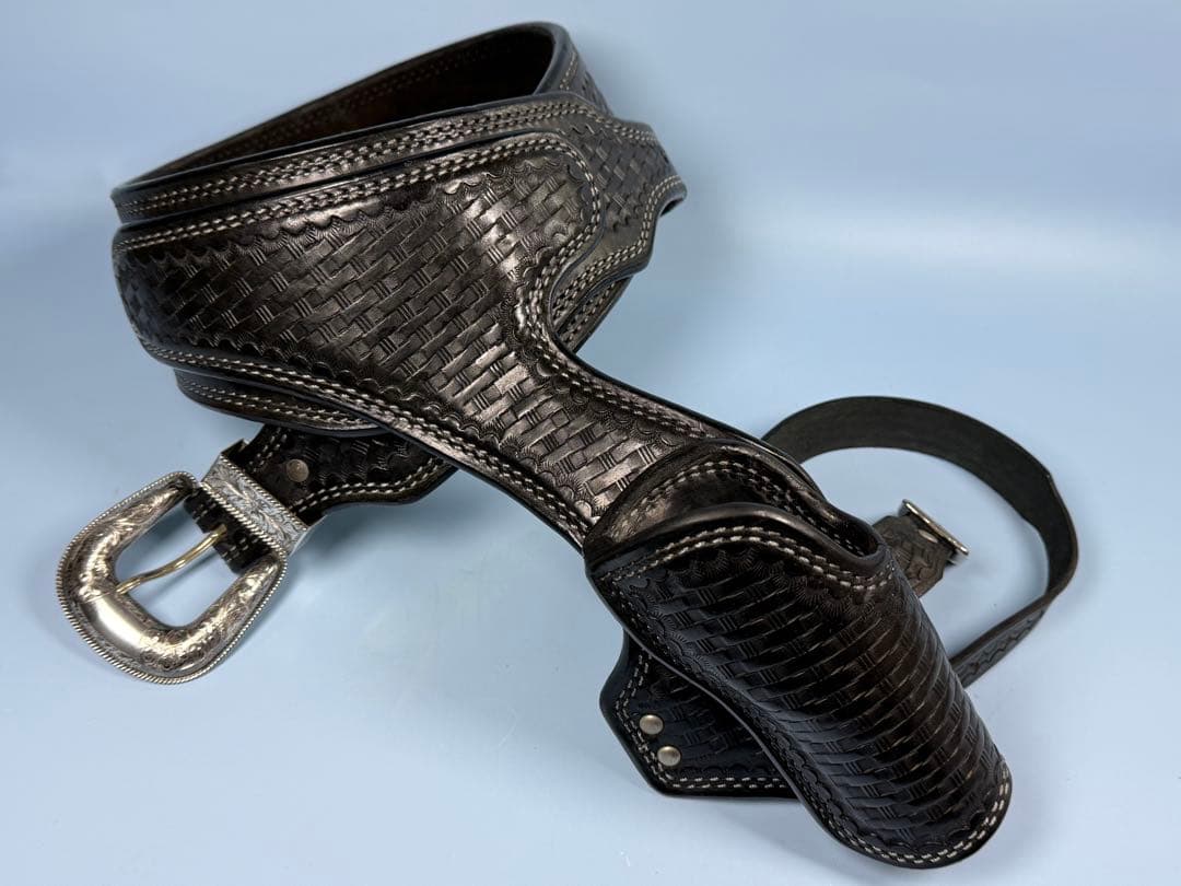 KEIN製SAAファストドロー専用リグ、ツーハンド用（ブラック）