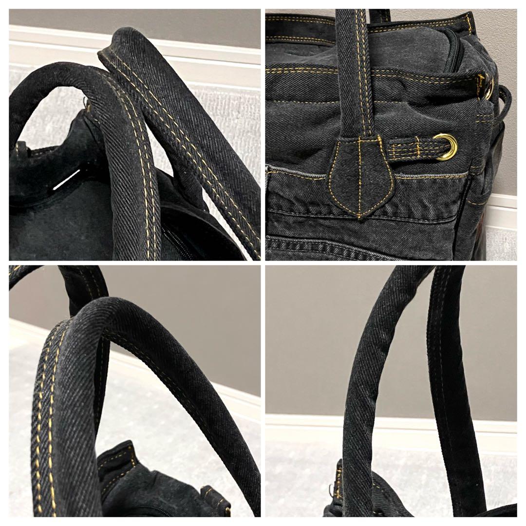 ルシアンエサヨ［リデューグレース］デニム　トートバッグ　犬、猫　2way