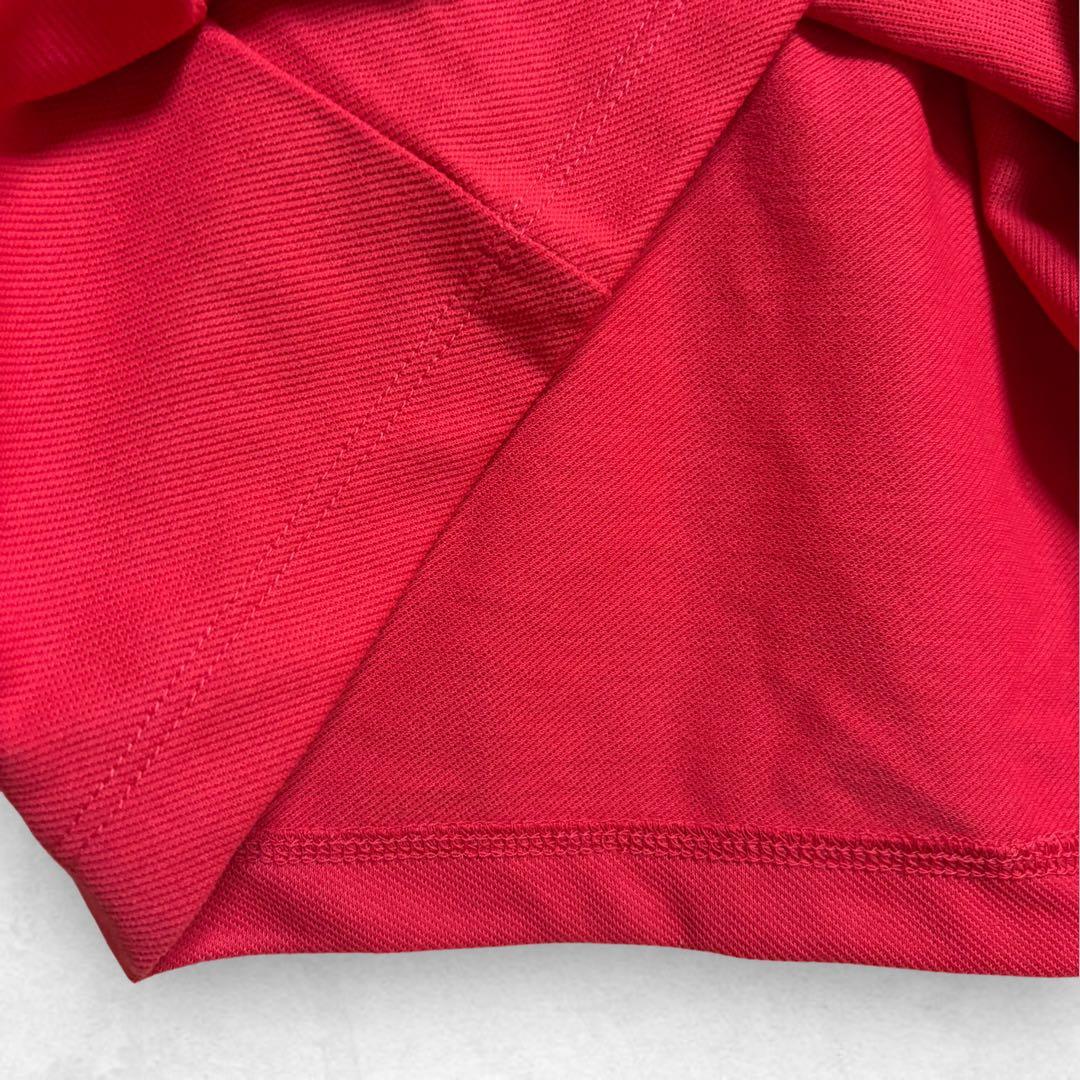 【新品】JUN&ROPE ポロシャツ 長袖 ゴルフ ウェア UVカットM 赤