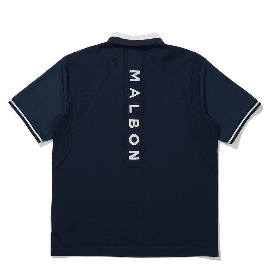 マルボンゴルフ ポロシャツ malbon golf メンズ シャツ 半袖 紺色L