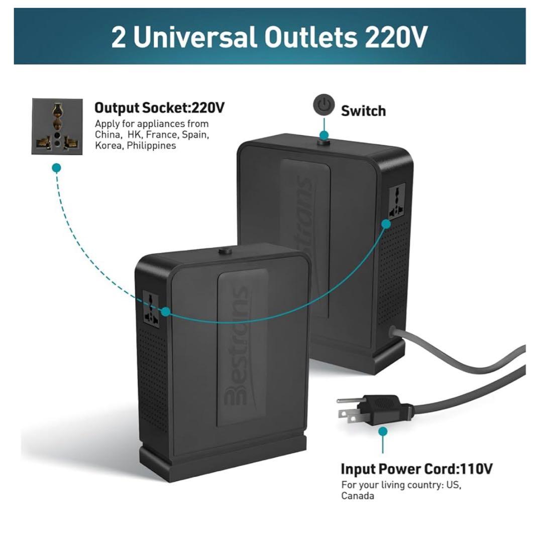 ステップアップ変圧器 110V~220V 高耐久 110V~220V