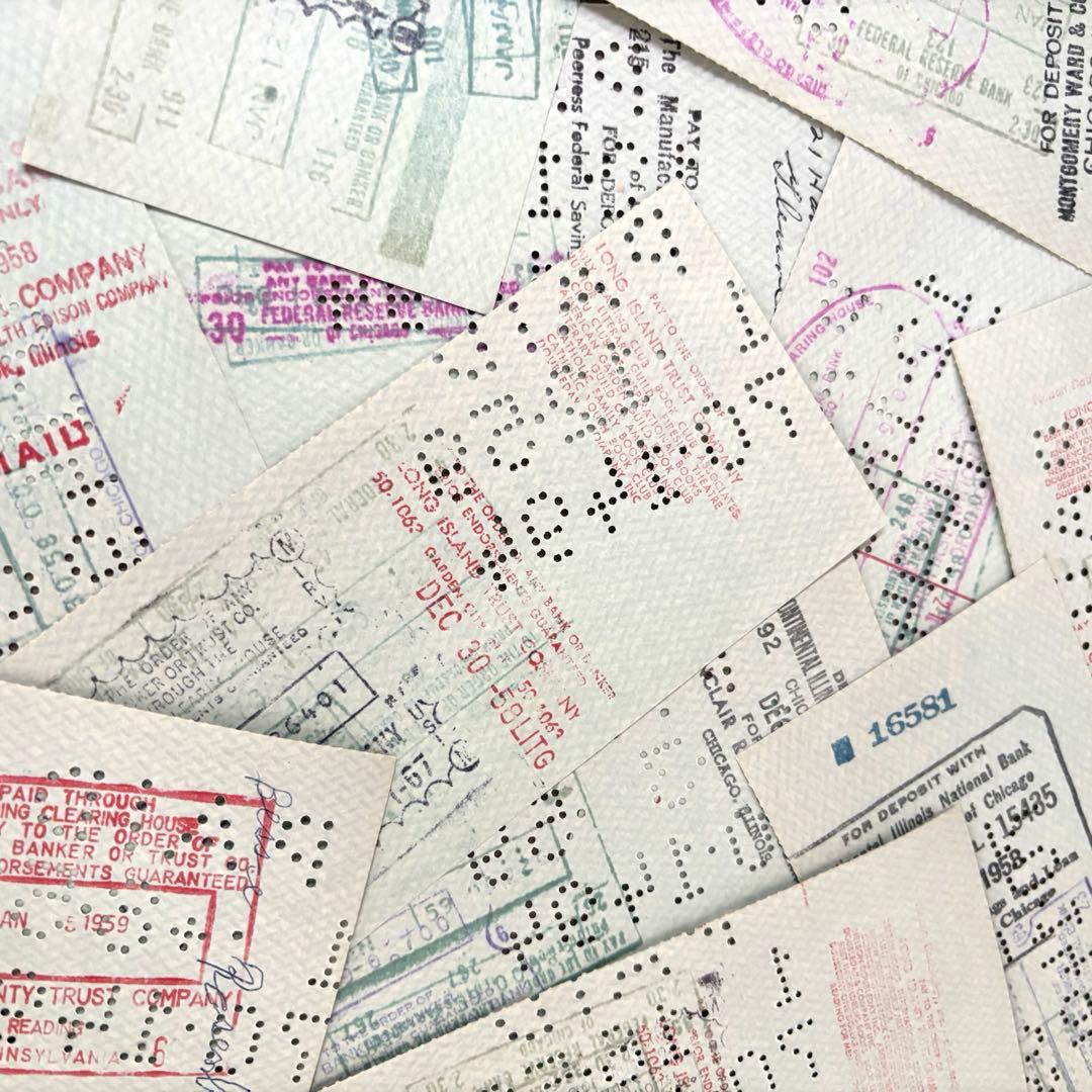 【紙モノ 海外ビンテージ 小切手 まとめ売り ①】