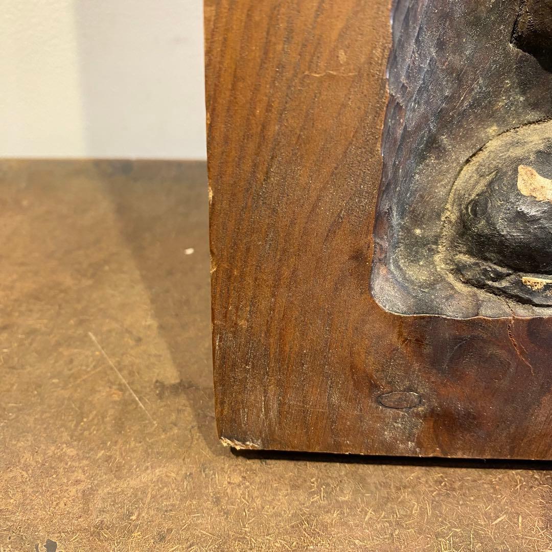 木彫りピエロ 壁掛け 道化師 スペイン