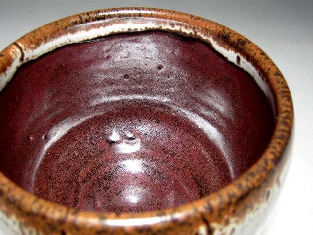 バーナード・リーチ　茶碗　斬新な景色の逸品　　　　　m161