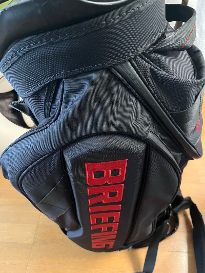 BRIEFING キャディバッグ ブラック/レッド