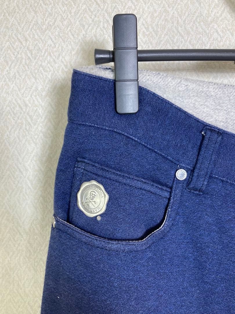 （美品）MARK&LONAゴルフパンツ ズボン 青系 マークアンドロナ サイズM