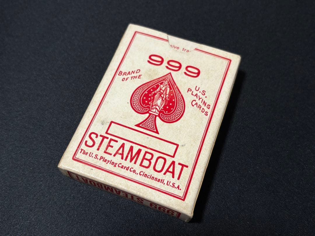 新品未使用 STEAMBOAT 赤 トランプ類税証紙 オールド スチームボート