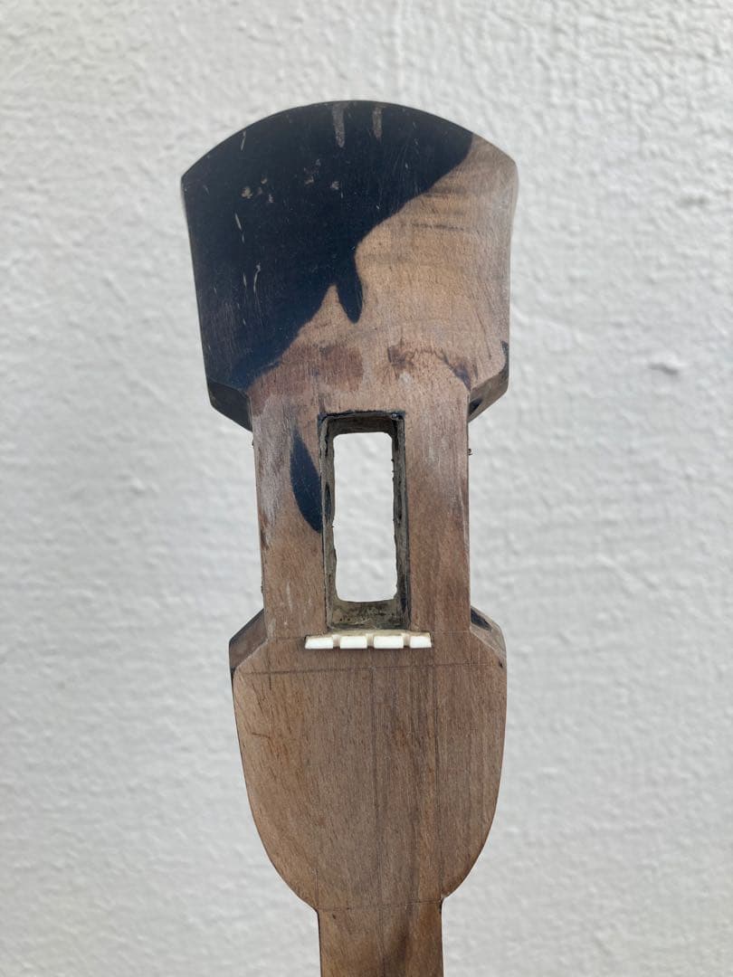 沖縄 三線 小振り 真壁 八重山黒木 竿 365g